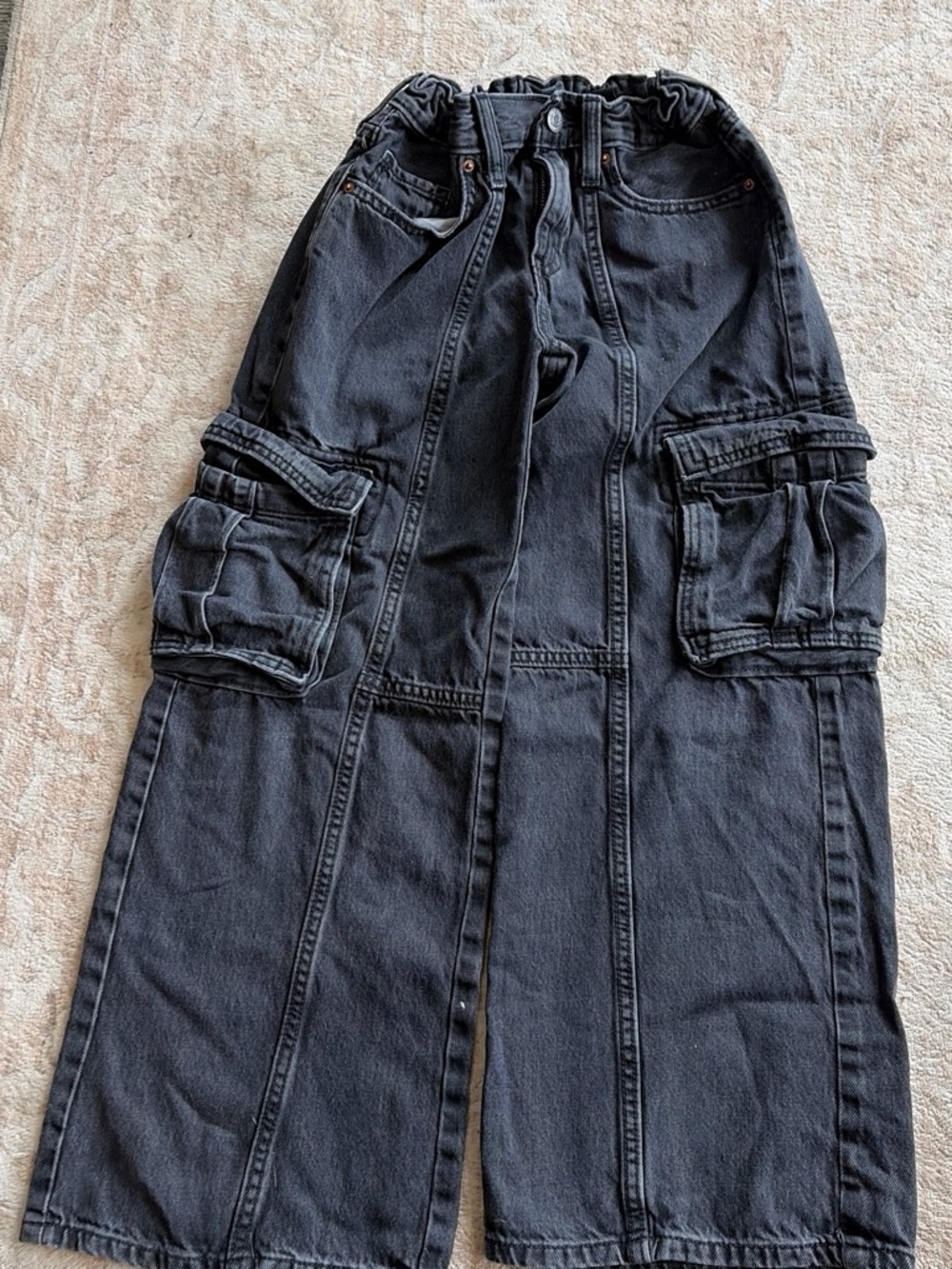 Old Navy Black Cargo Panel Jeans for Kids